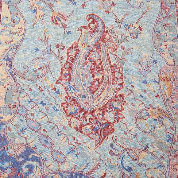PASHMINA PAISLEY SCARF WITH FRINGE - Picture 7 of 9